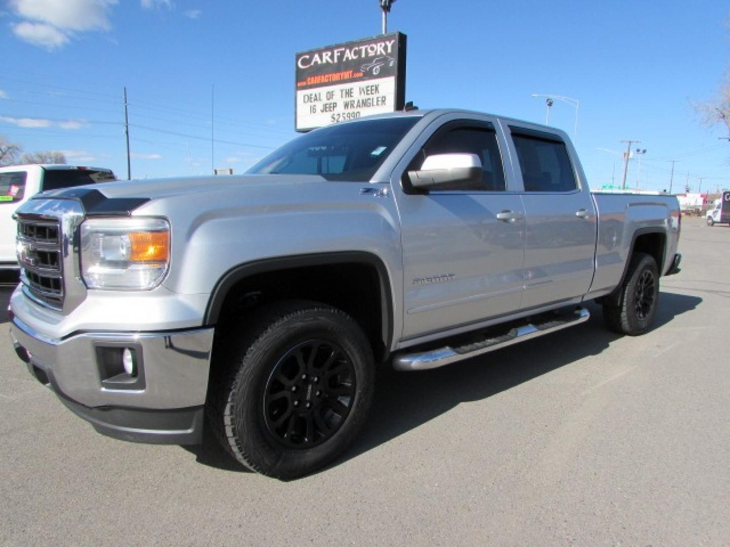 2014 Silver /Gray GMC Sierra 1500 SLE Z71 (3GTU2UEC1EG) with an 5.3 V8 engine, 6 speed automatic transmission, located at 4562 State Avenue, Billings, MT, 59101, (406) 896-9833, 45.769516, -108.526772 - 2014 GMC Sierra 1500 SLE Z71 Crew Cab 4WD - Low miles! 5.3L Ecotec3 V8 OHV 16V FFV engine - 6 speed automatic transmission - 4WD - 86,753 miles - Montana unit! SLE package - Z71 off road package - dual zone climate control - air conditioning - tilt steering wheel - cruise control - touchscreen - Photo#0